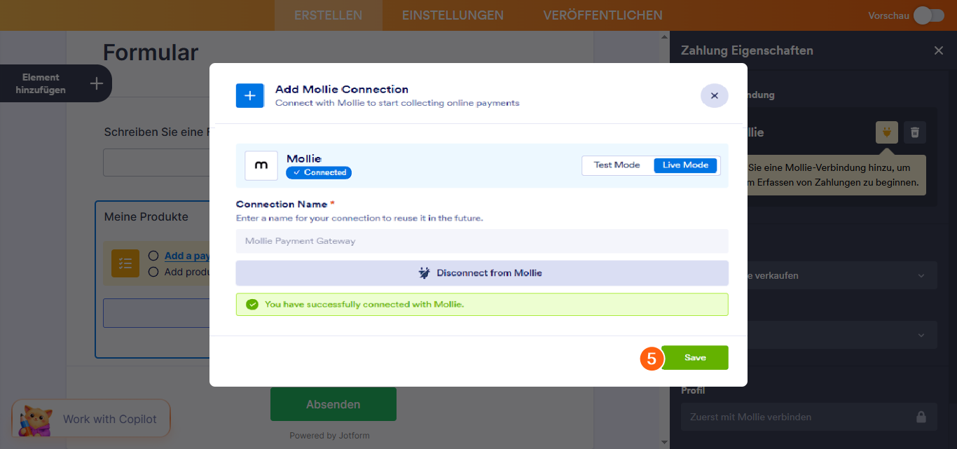 So integrieren Sie Mollie mit Jotform Image-7