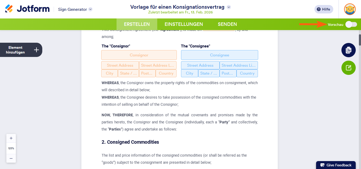 So zeigen Sie eine Dokumentvorschau aus der Sicht eines anderen Unterzeichners an Image-1