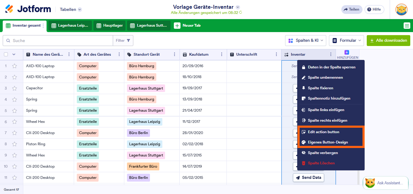 So senden Sie Daten in Jotform Tabellen an andere Apps Image-11