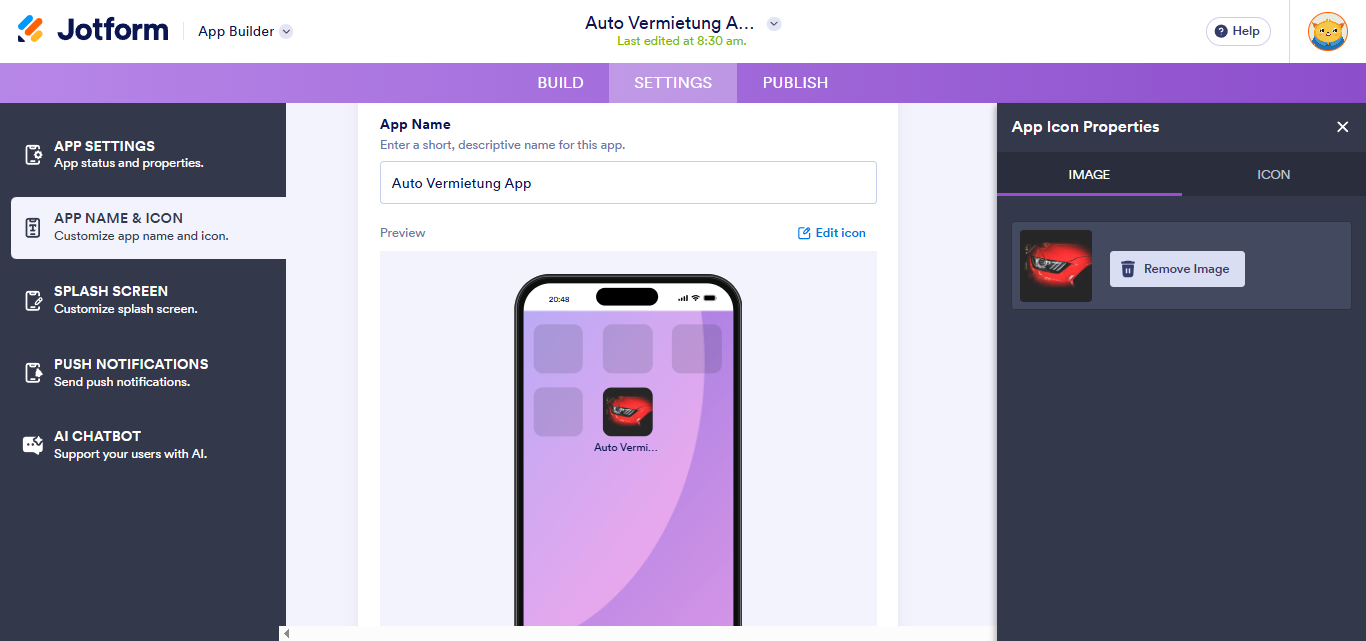So ändern Sie den Namen und das Symbol des Geschäfts Image-7
