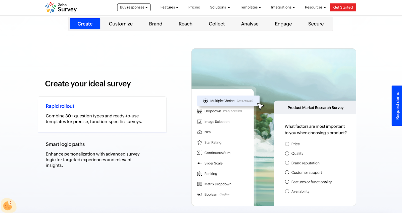 Zoho Survey Landing Page
