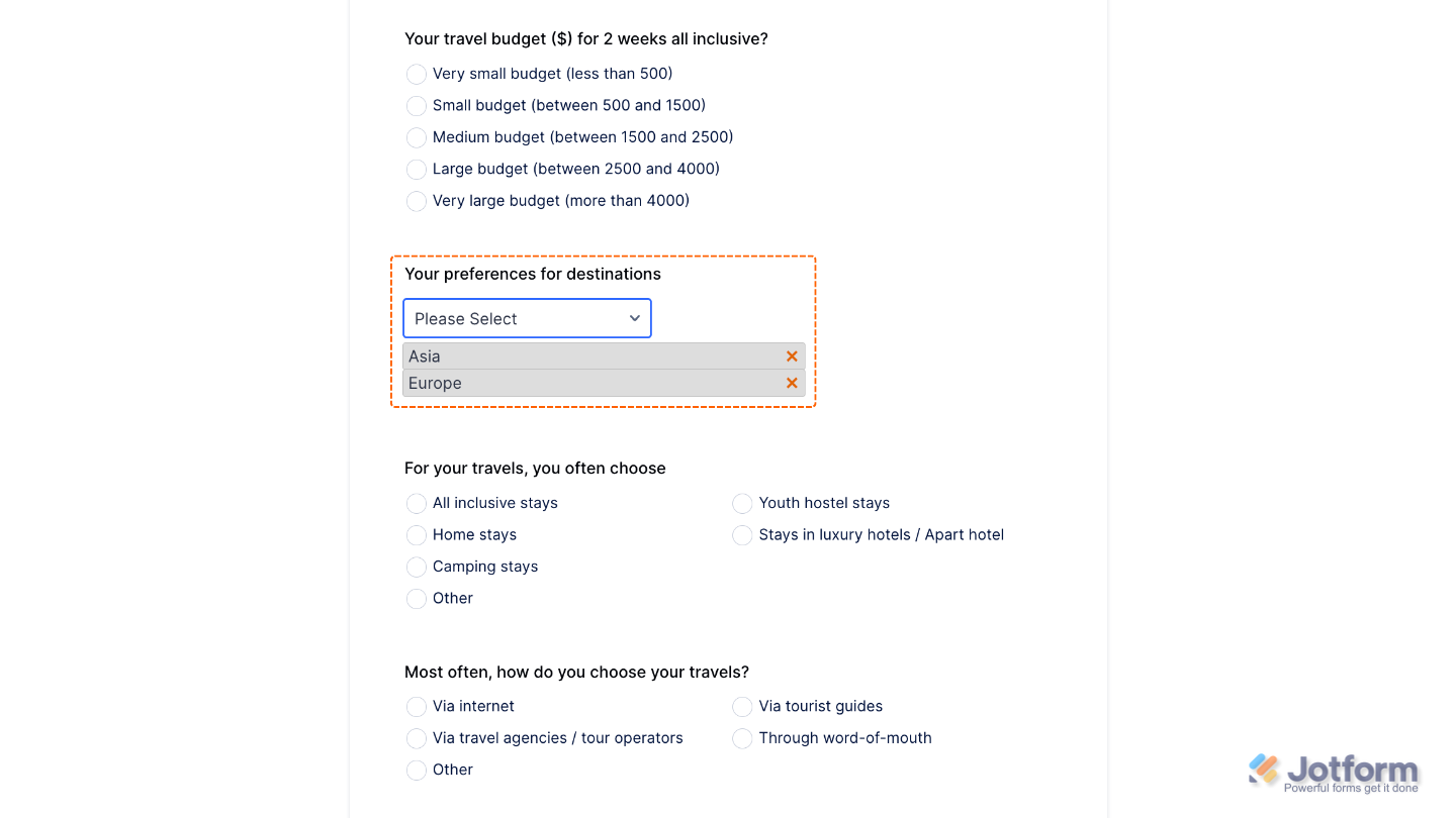 asmSelect widget preview displaying a dropdown list that allows users to select and remove multiple choices