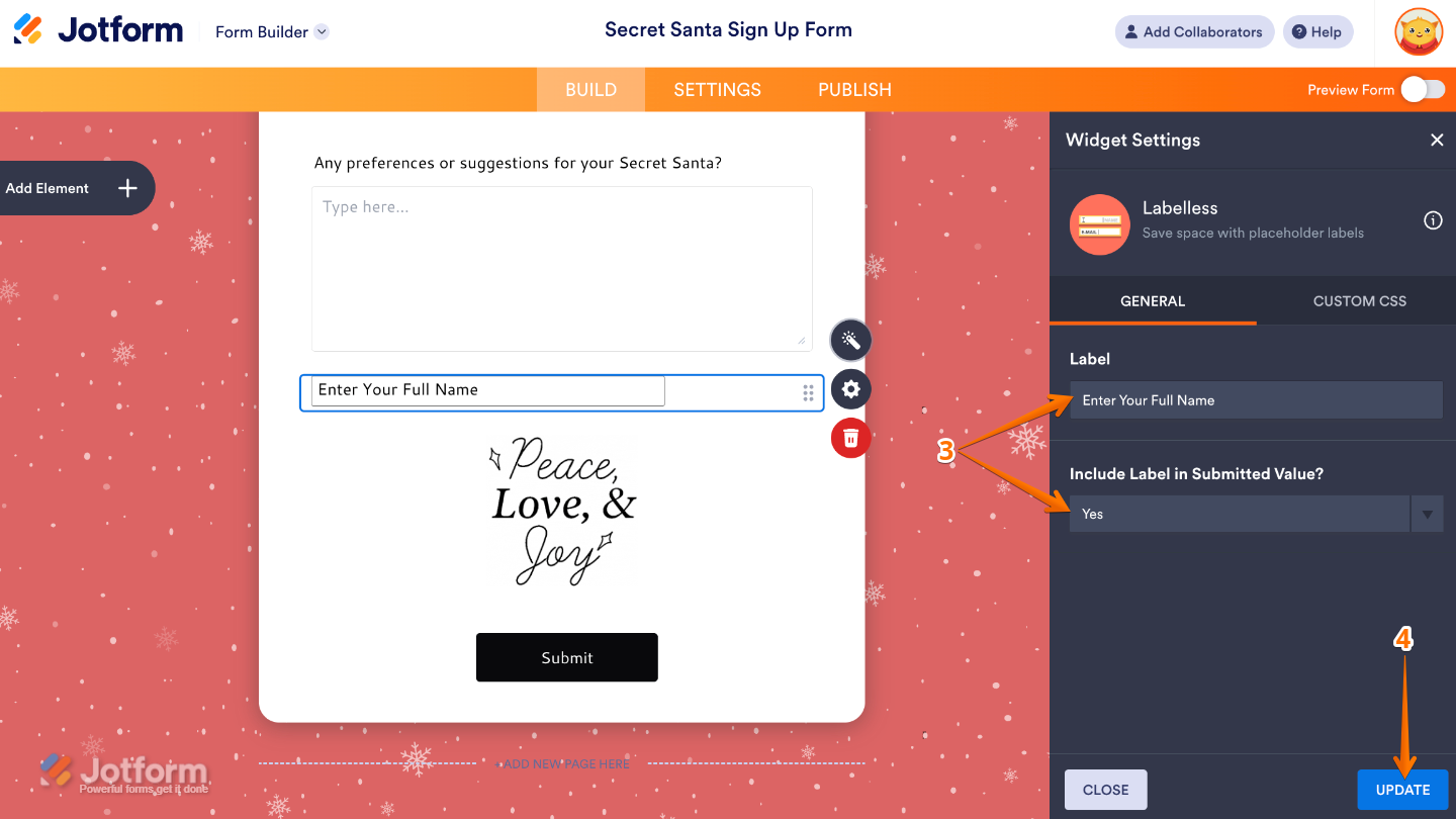 How to Add and Set Up the Labelless Widget on Your Form Image-1