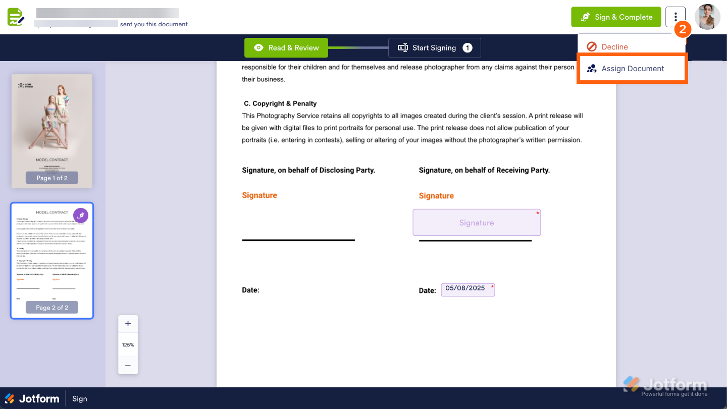 So können Sie Unterzeichnern gestatten, das Dokument an andere Unterzeichner zu delegieren Image-3