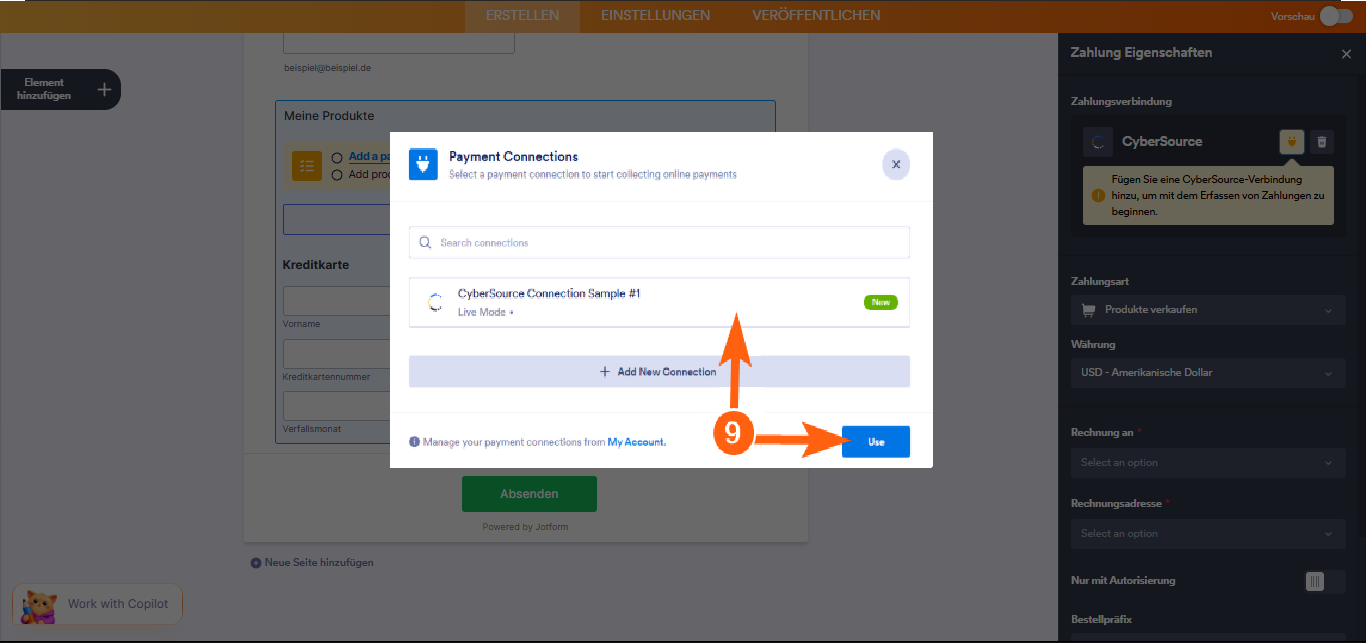 Wie man CyberSource mit Jotform integriert Image-15
