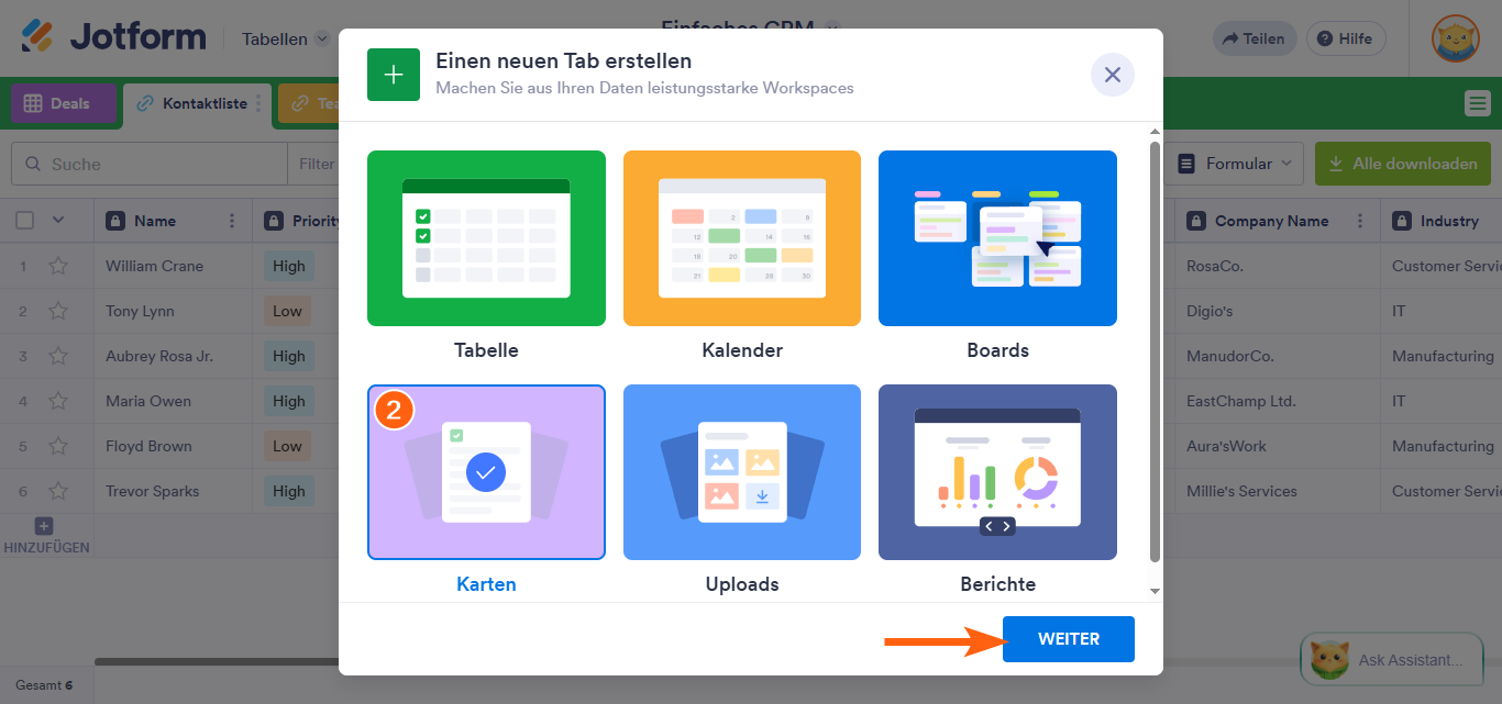 So fügen Sie eine Kartenansicht in Jotform Tabellen hinzu Image-3