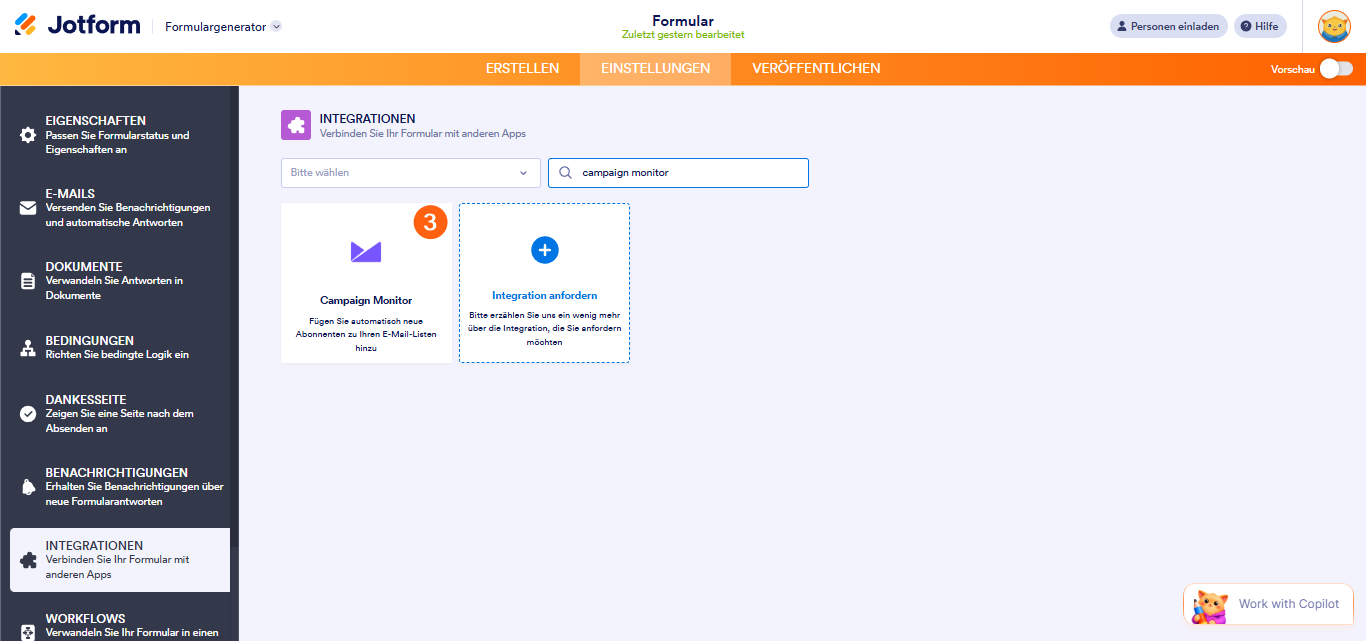 So integrieren Sie Jotform mit Campaign Monitor Image-2