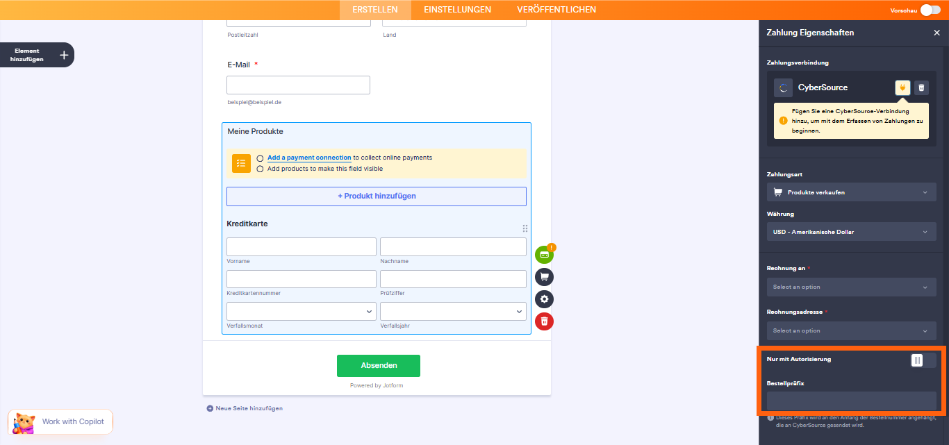 Wie man CyberSource mit Jotform integriert Image-18