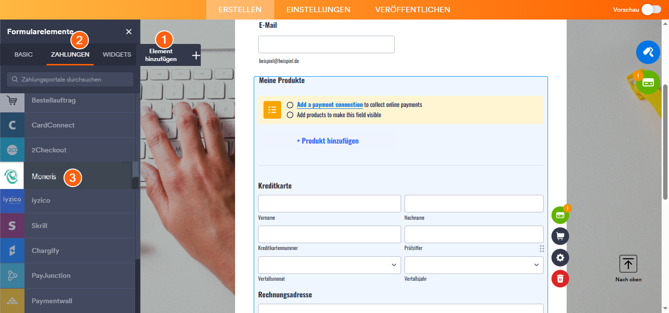 Wie integriert man Moneris mit Jotform? Image-1