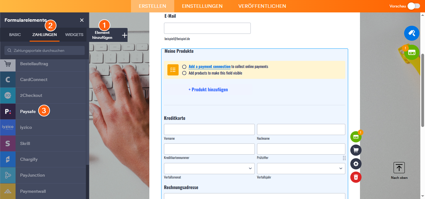 So integrieren Sie Paysafe mit Jotform Image-1