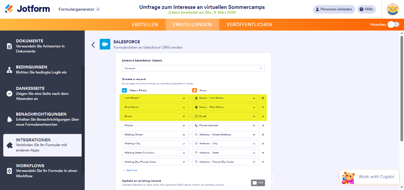 So richten Sie die Duplikatsprüfung mit der Salesforce-Integration ein Image-2