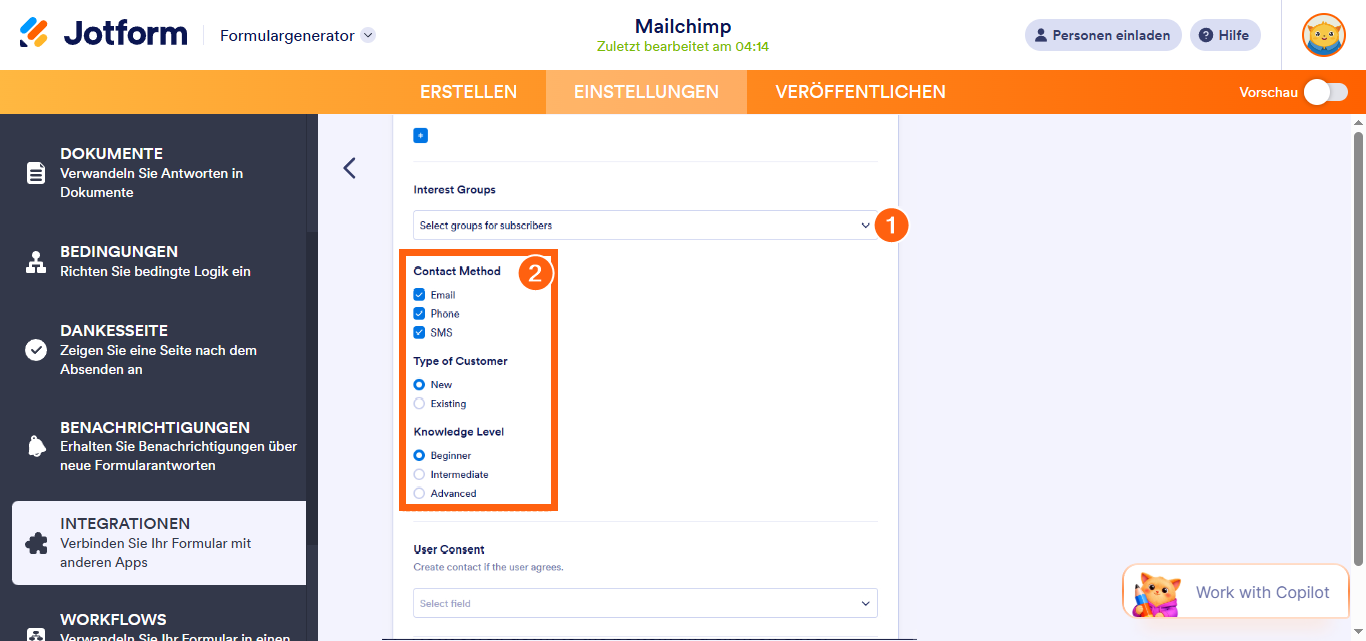 Hinzufügen von Mailchimp-Abonnenten zu Interessengruppen Image-1