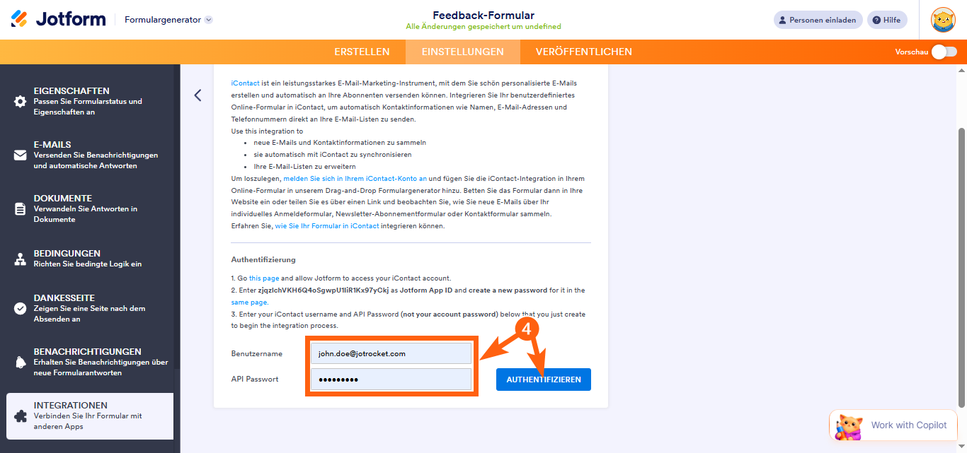 So integrieren Sie Ihr Formular mit iContact Image-2