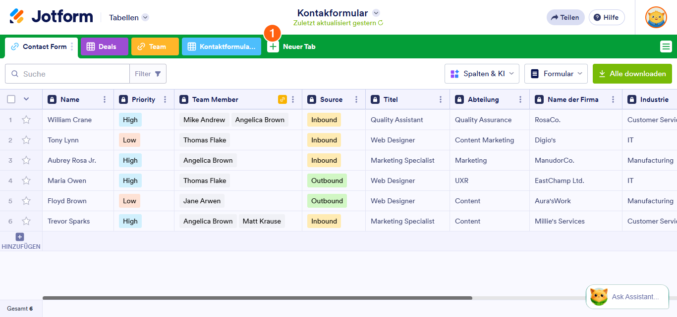 So fügen Sie eine Upload-Ansicht in Jotform Tabellen hinzu Image-2