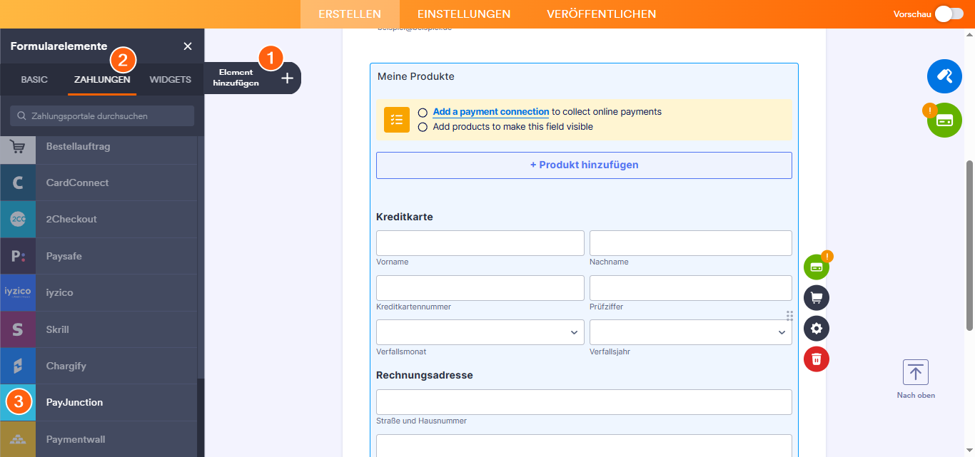 So integrieren Sie PayJunction mit Jotform Image-1