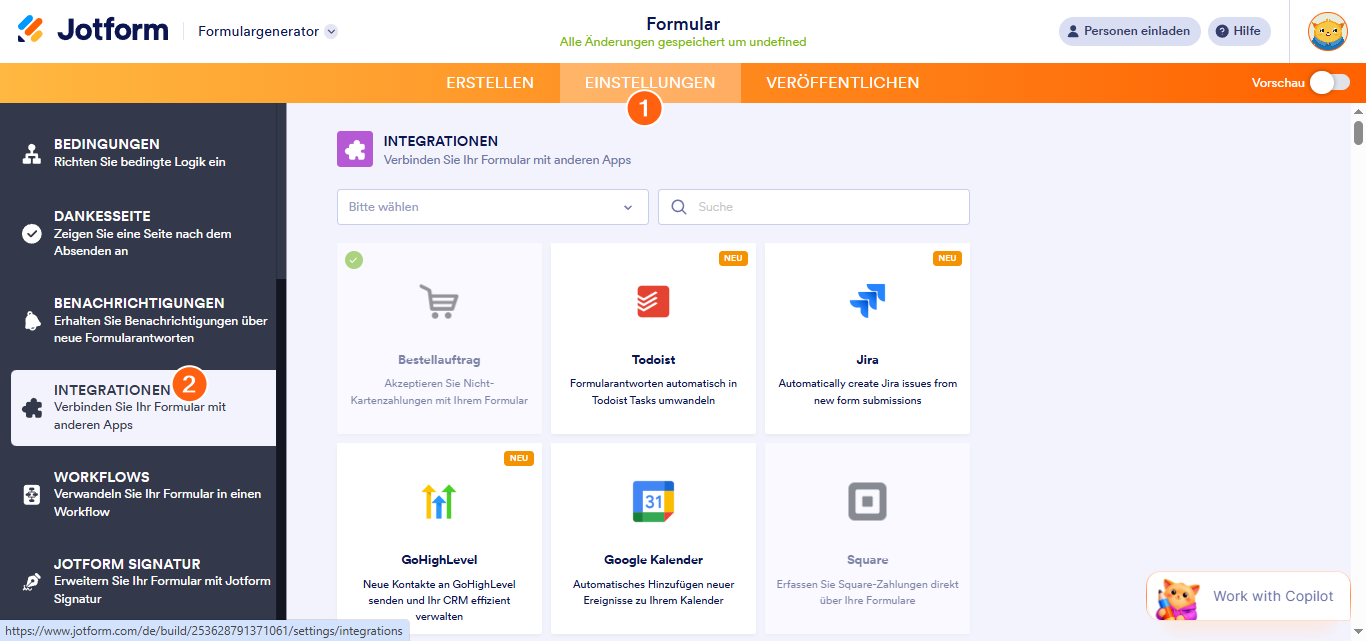 So integrieren Sie Jotform mit Mailsoftly Image-1