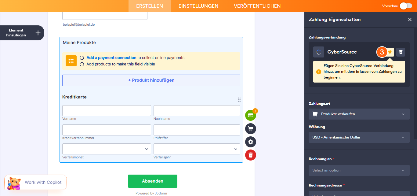 Wie man CyberSource mit Jotform integriert Image-11