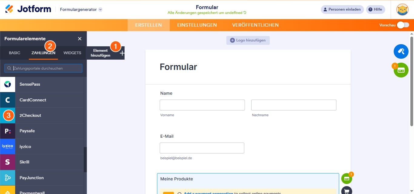 So integrieren Sie 2Checkout (jetzt Verifone) in Ihr Formular Image-1