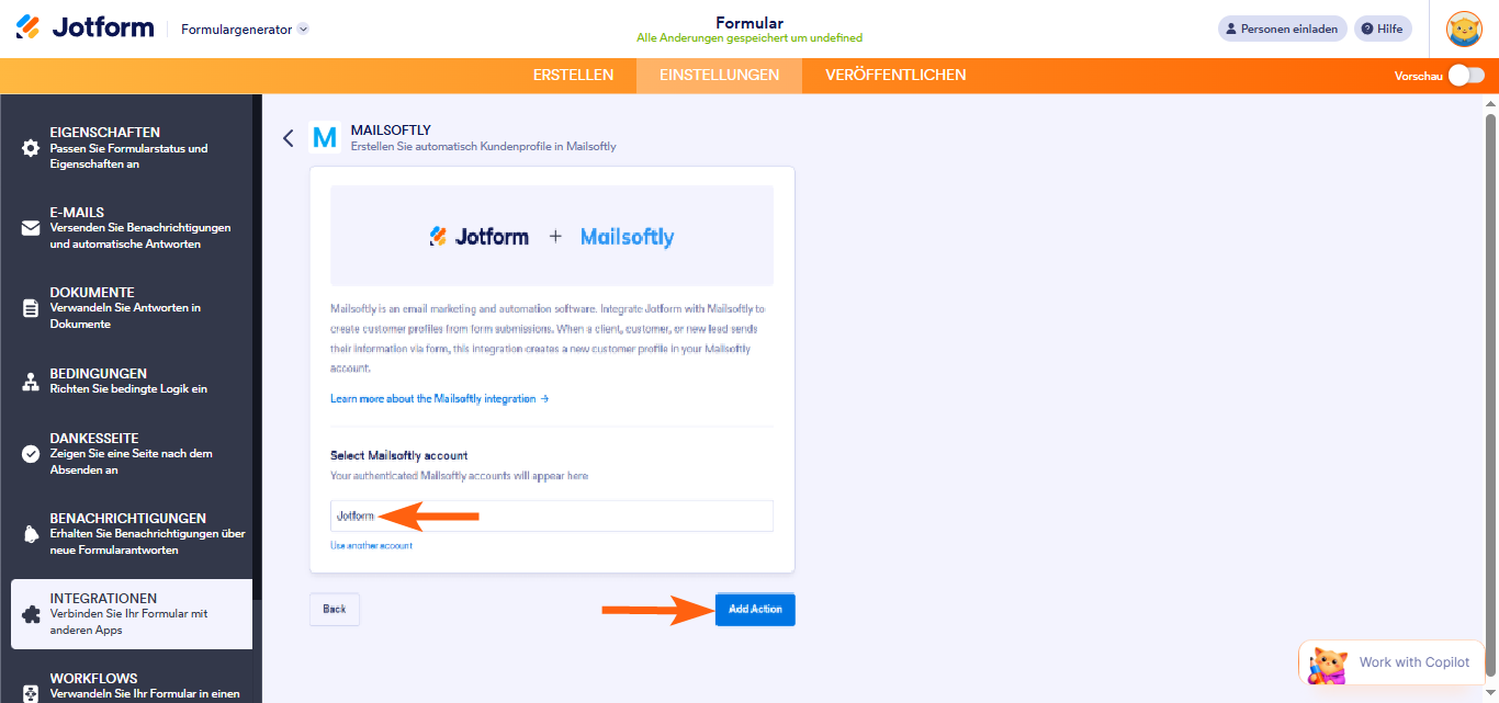So integrieren Sie Jotform mit Mailsoftly Image-4