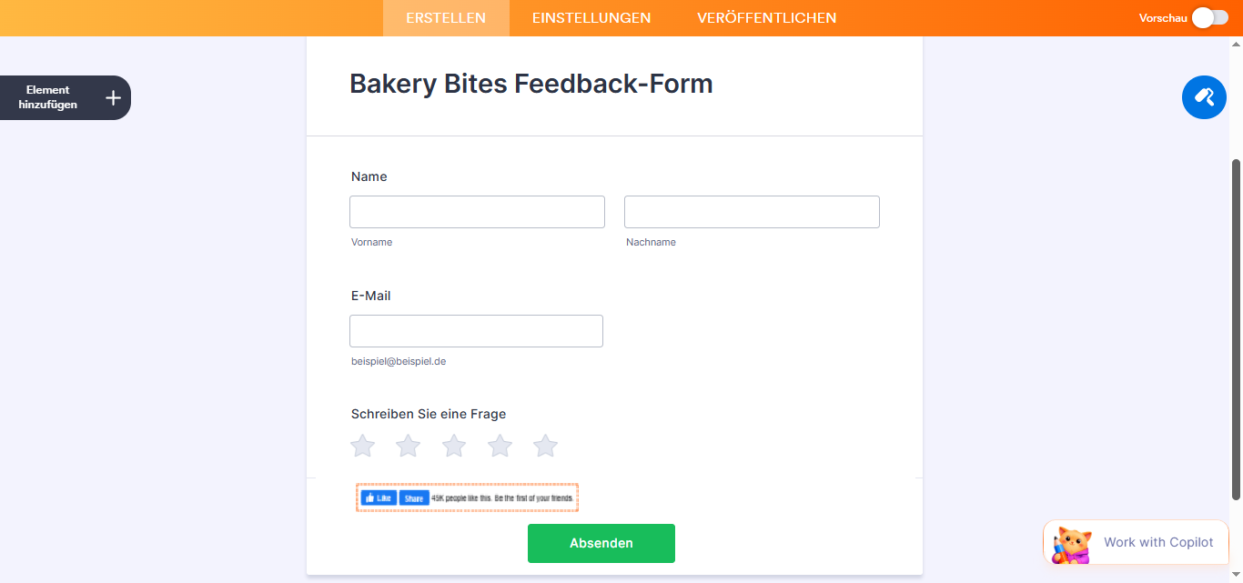 Hinzufügen des Facebook-Folgen-Widgets zu Ihrem Formular Image-9