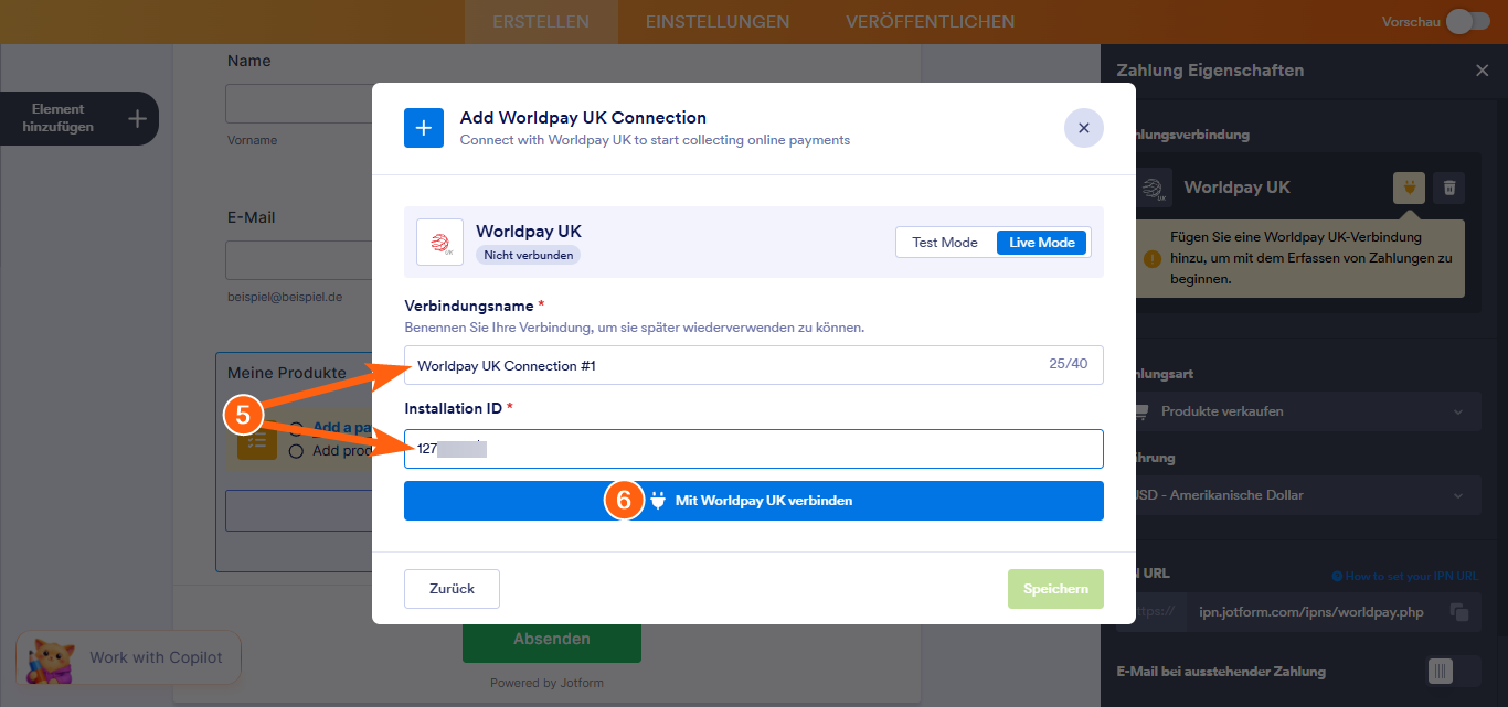 So integrieren Sie Ihr Formular mit Worldpay UK Image-10