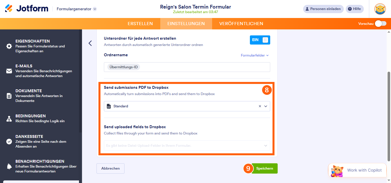 So richten Sie Unterordner in Dropbox mithilfe des Widgets für eindeutige ID’s ein Image-8
