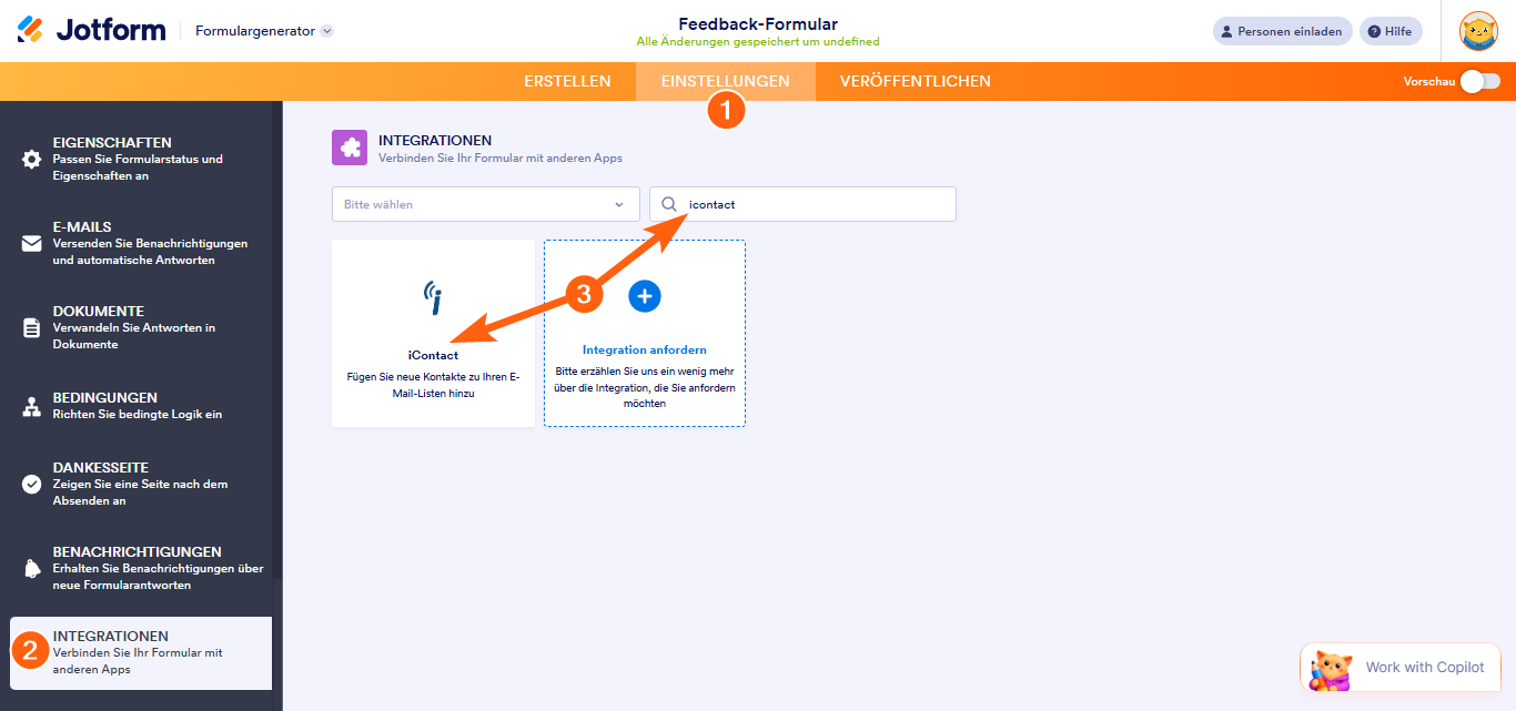 So integrieren Sie Ihr Formular mit iContact Image-11