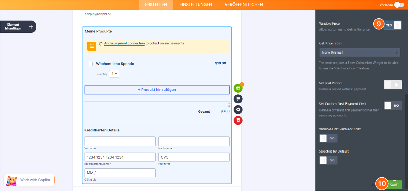 Einrichten eines benutzerdefinierten wiederkehrenden Spendenformulars Image-5