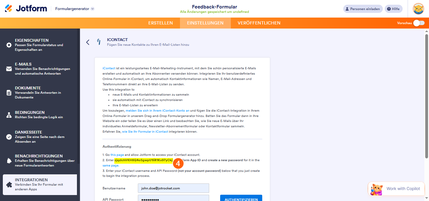 So integrieren Sie Ihr Formular mit iContact Image-12