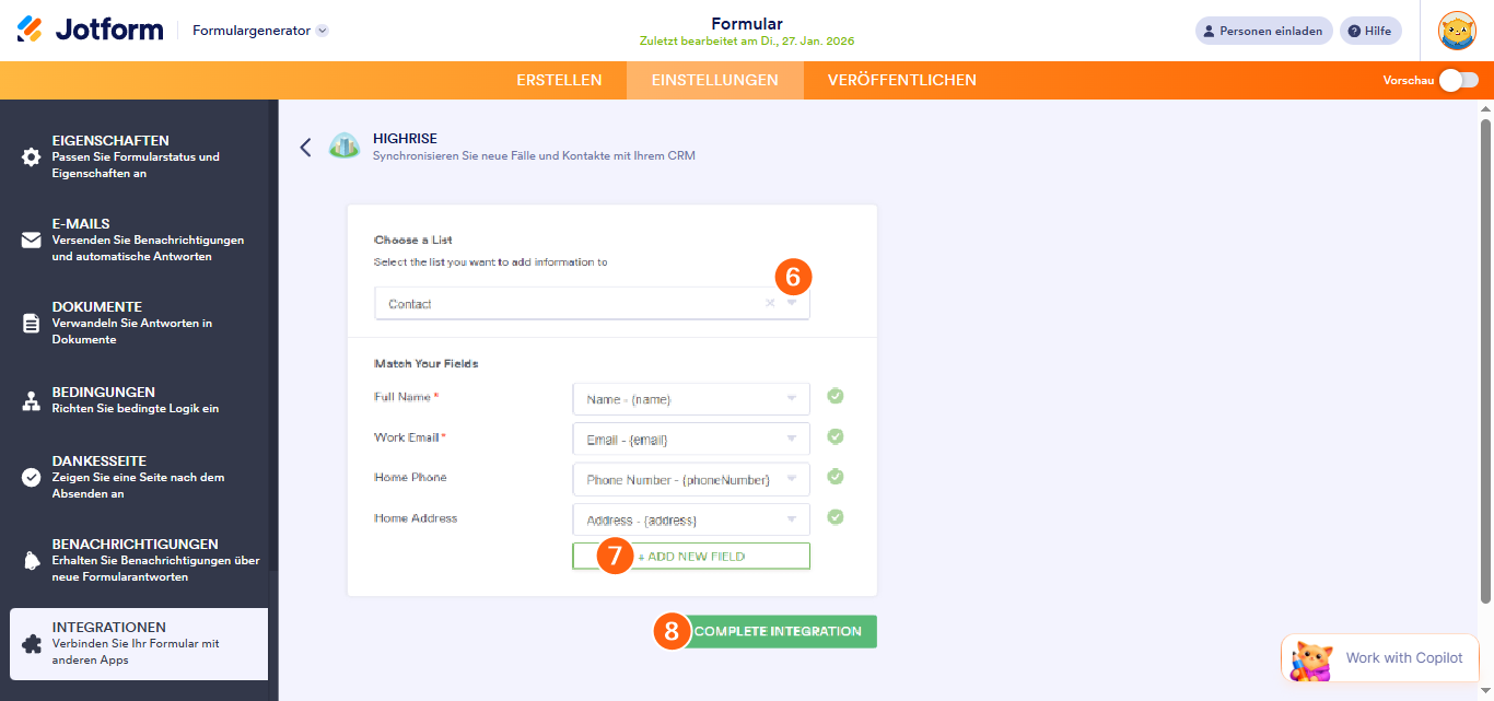 So richten Sie die Highrise-Integration ein Image-3