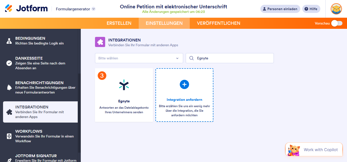 Wie man Jotform mit Egnyte Integriert Image-2