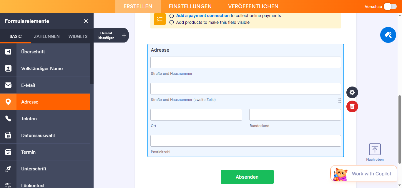 So fügen Sie das Adressfeld hinzu und richten es ein Image-1