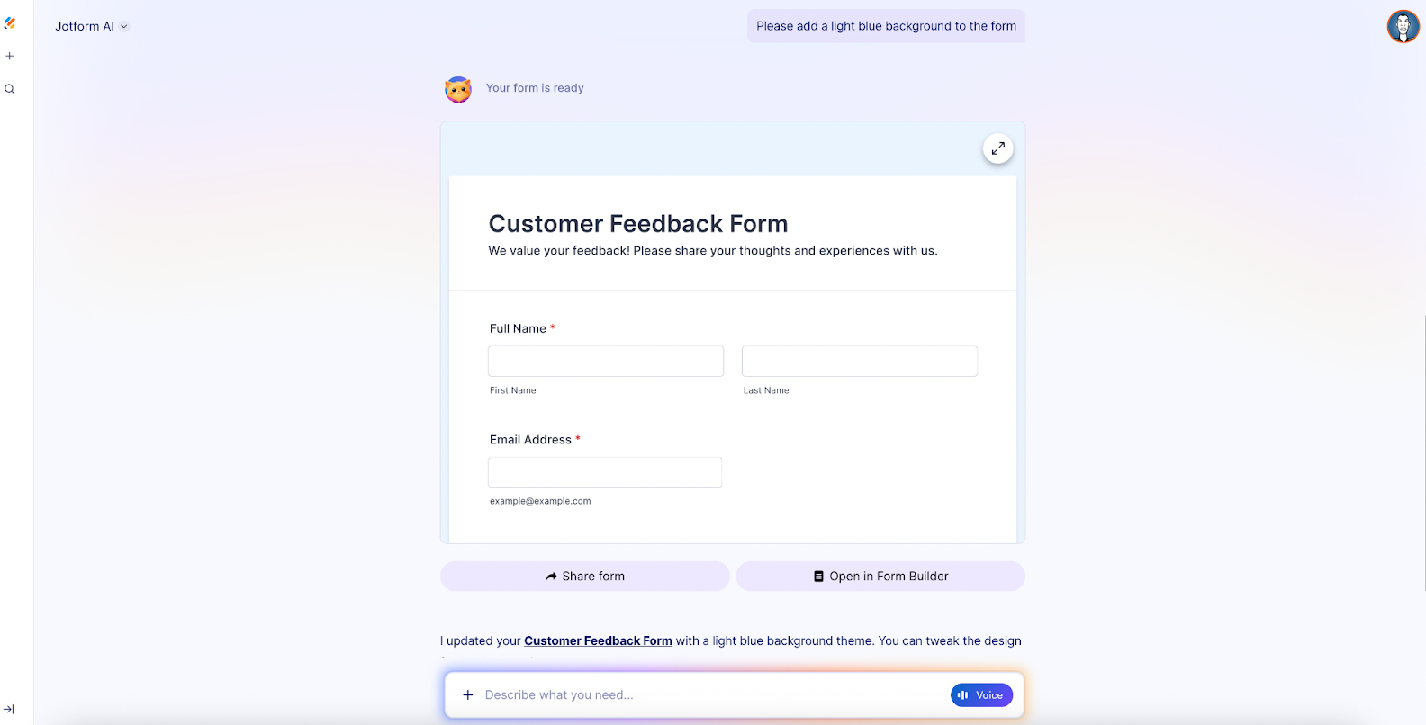 Jotform Autopilot converting the form background color to blue