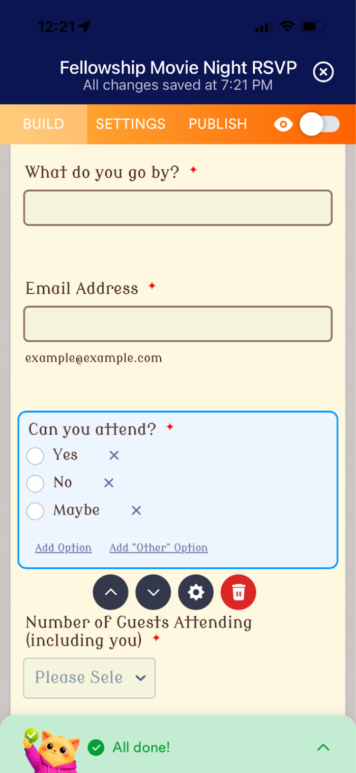 Viewing the changes made by Jotform Copilot on a mobile device