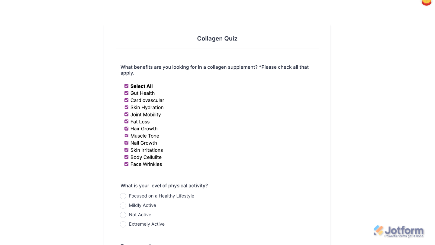 How to Add and Set Up the Select All Widget on Your Form Image-1