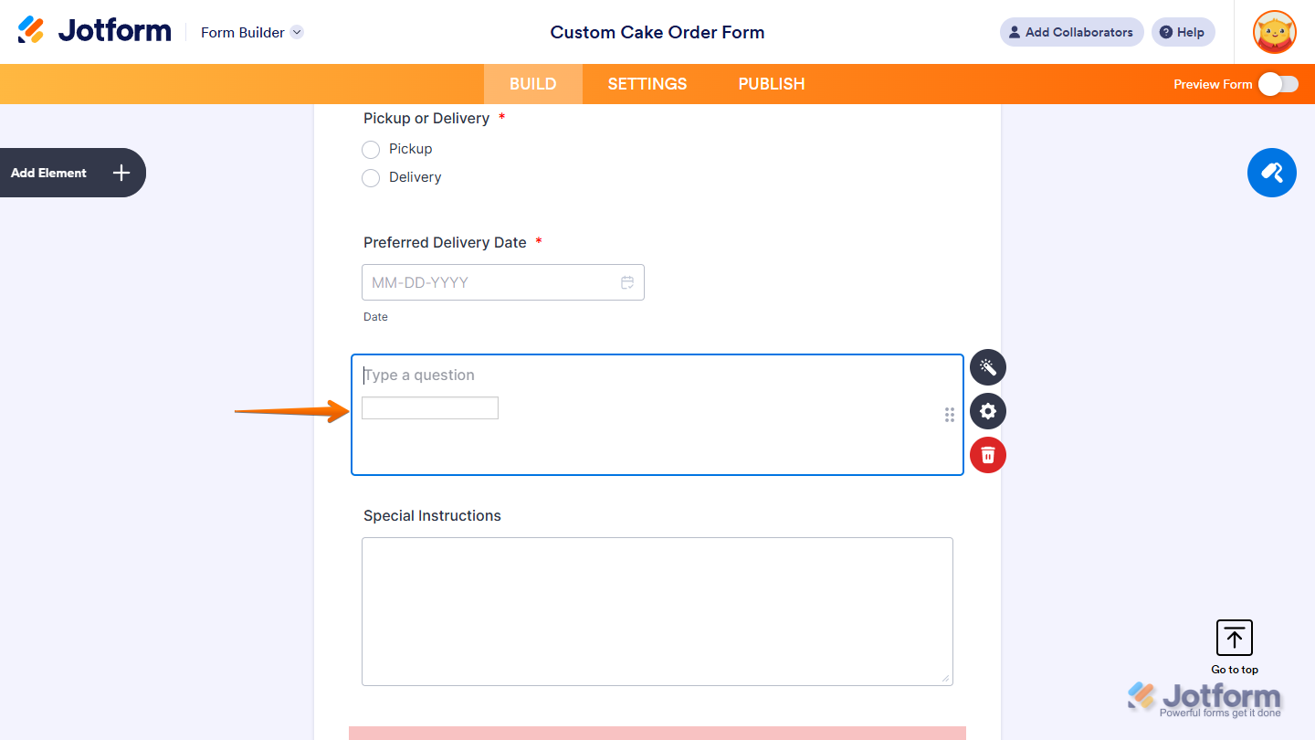 Android Time Widget in Jotform Form Builder