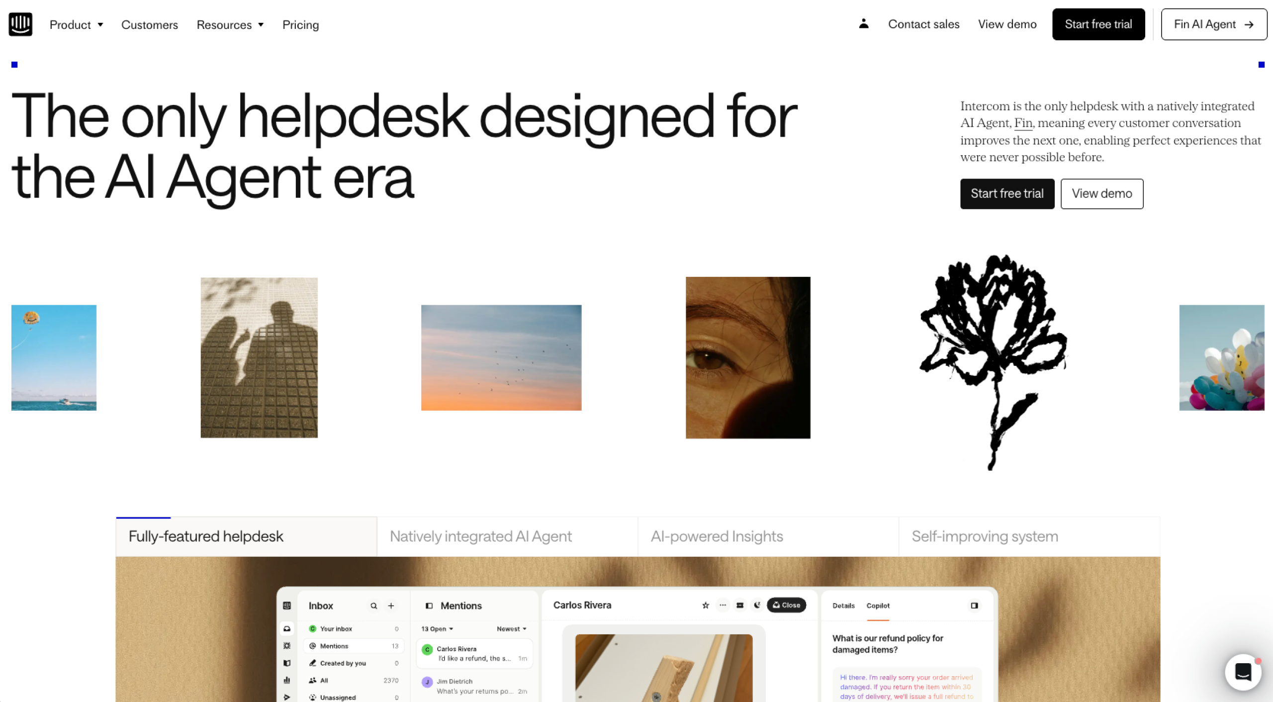 Intercom Landing Page