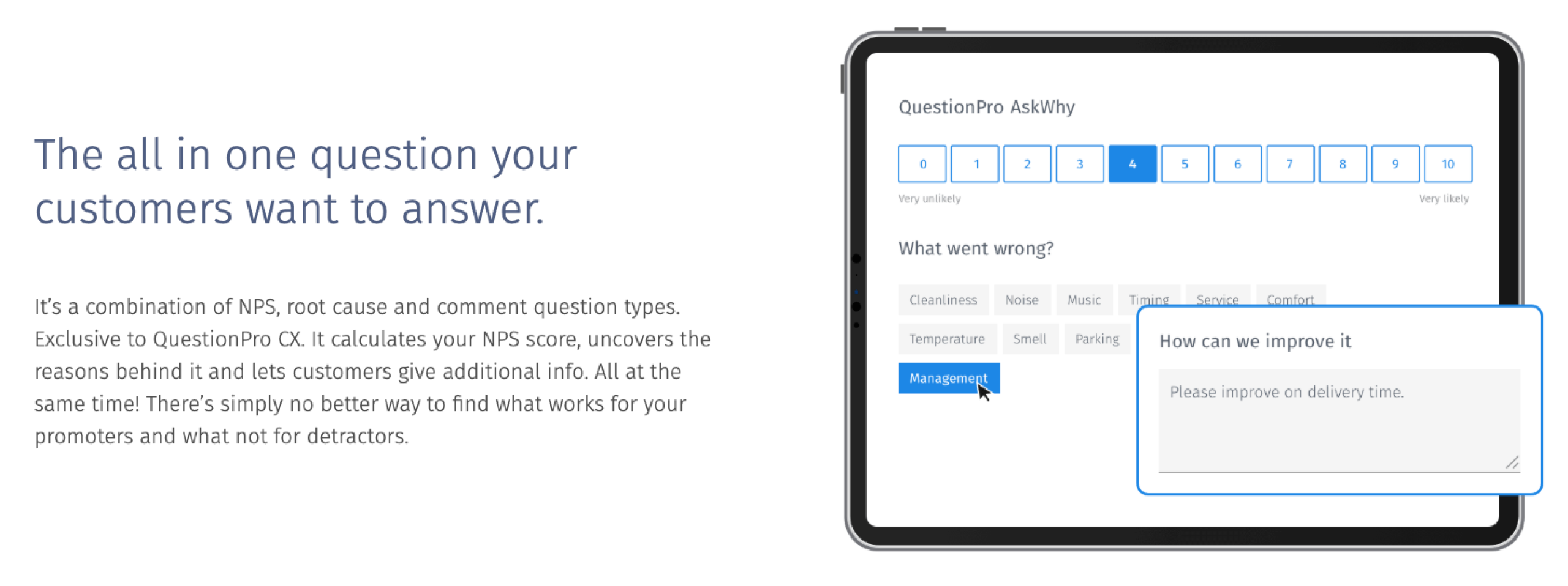 QuestionPro AskWhy Landing Page