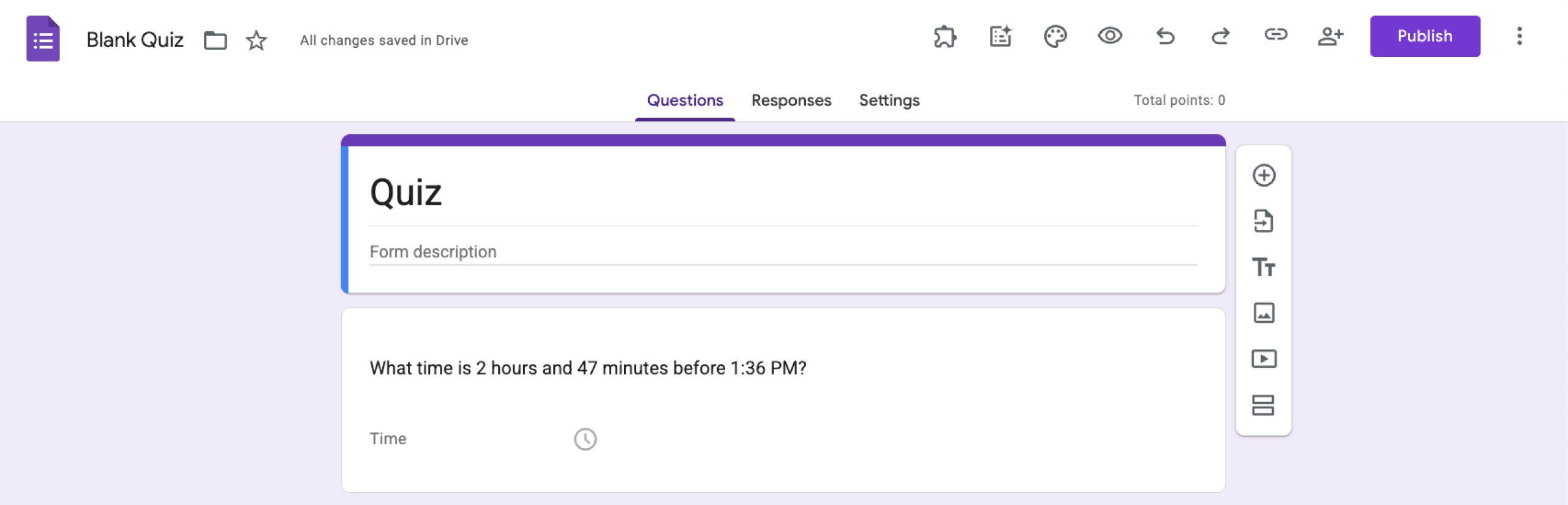 Jotform Time question type