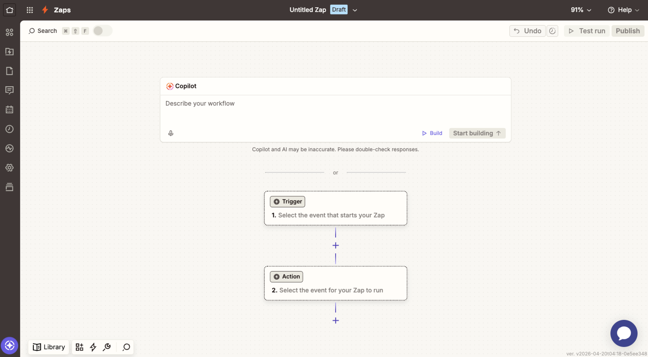 Zapier Zap Builder Page