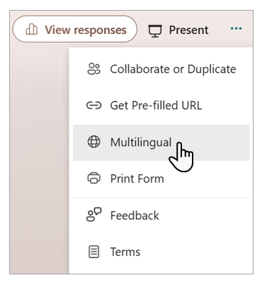 How to translate Microsoft Forms into different languages Image-1