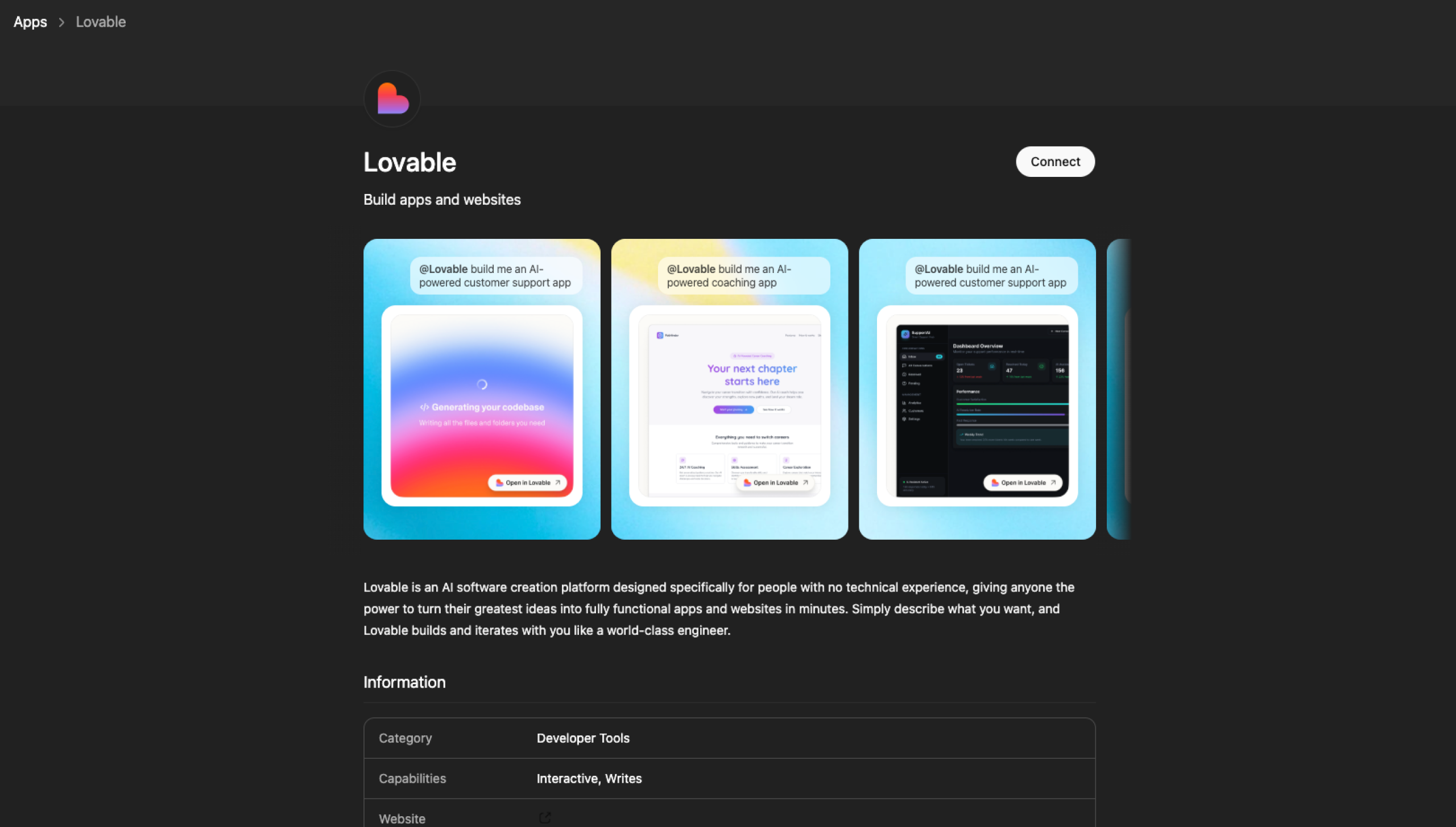Lovable ChatGPT App