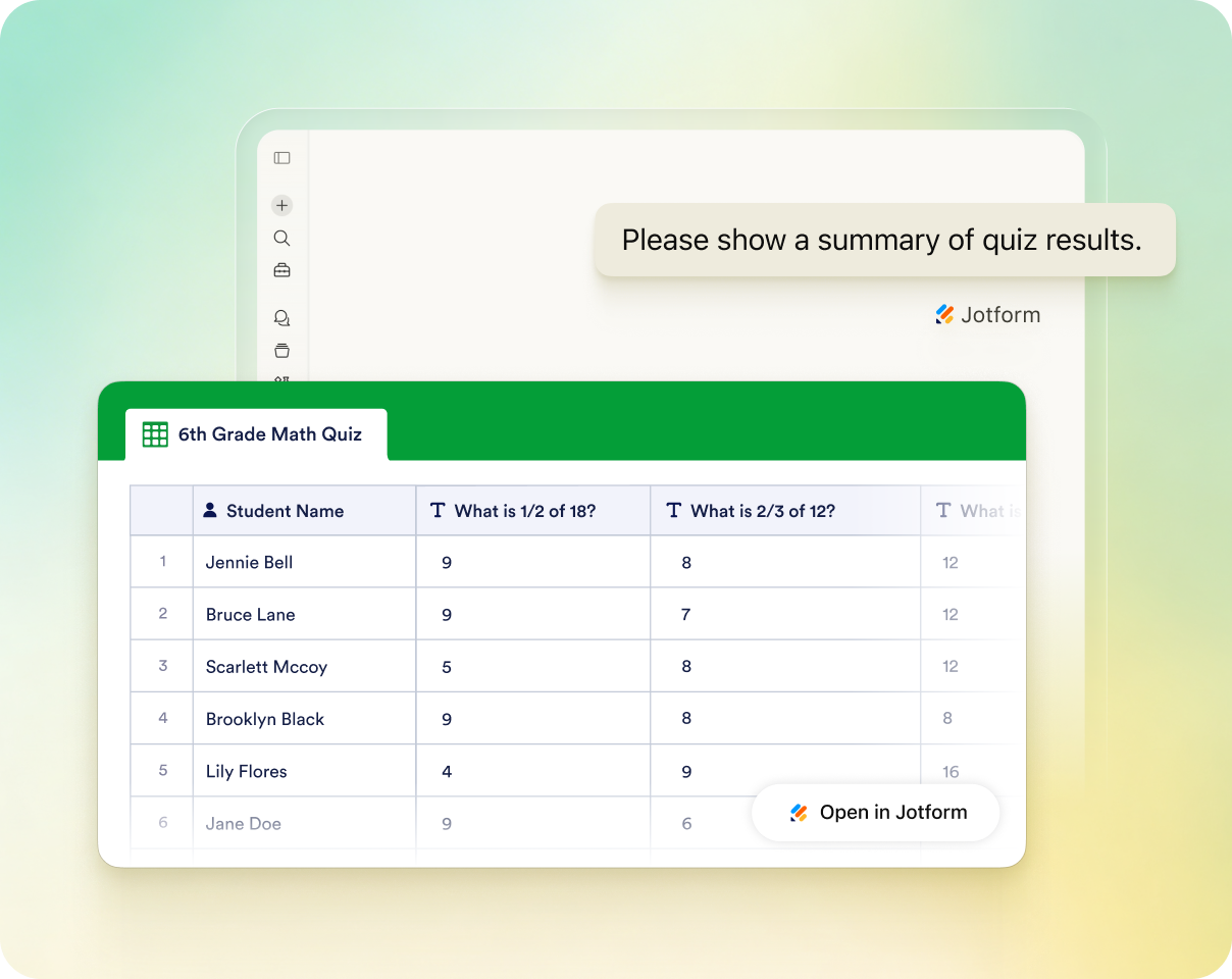 Analyse des réponses et informations dans l'application Jotform pour Claude
